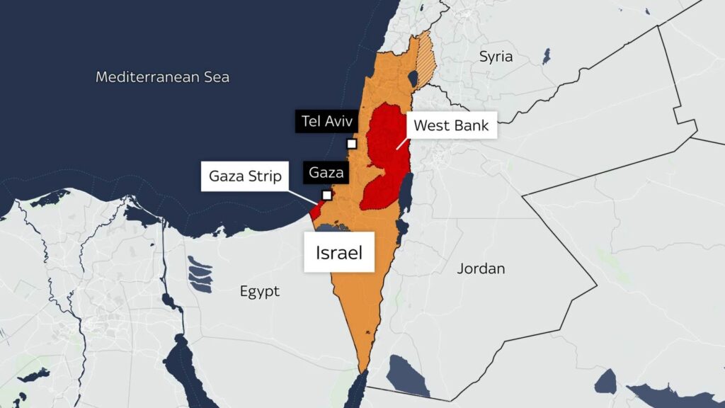 Gaza Palestine Israel Map Middle East Map