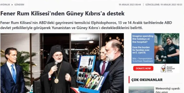 Archbishop of America targeted by Turkish media