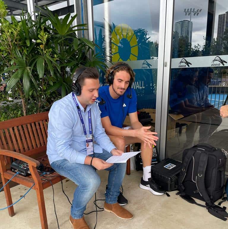 Tsitsipas Talks Strategy and Aspirations in Exclusive 2GB Radio Interview with Spiro Christopoulos