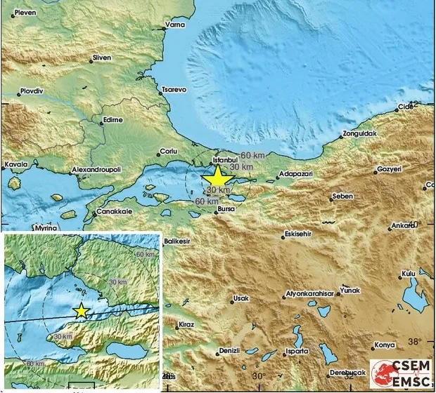 Magnitude 4.1 occurred 24 km S of #Maltepe (#Turkiye) (local time 23:53:52).