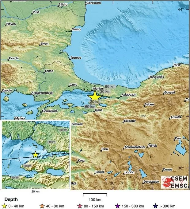 Magnitude 4.1 occurred 24 km S of #Maltepe (#Turkiye) (local time 23:53:52).