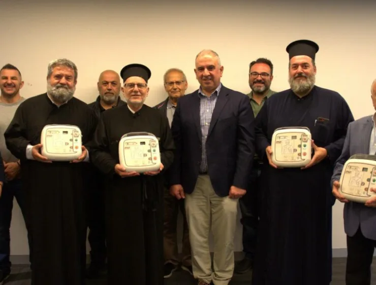At the defibrillator training seminar at the Greek Centre, tailored specifically for the priests and the dedicated volunteers of the GCM churches.