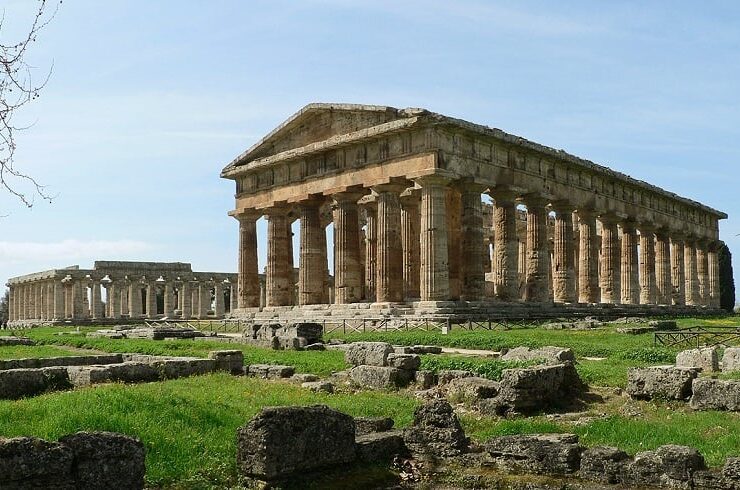 Ancient Greek temple of Poseidon in Paestum, Italy