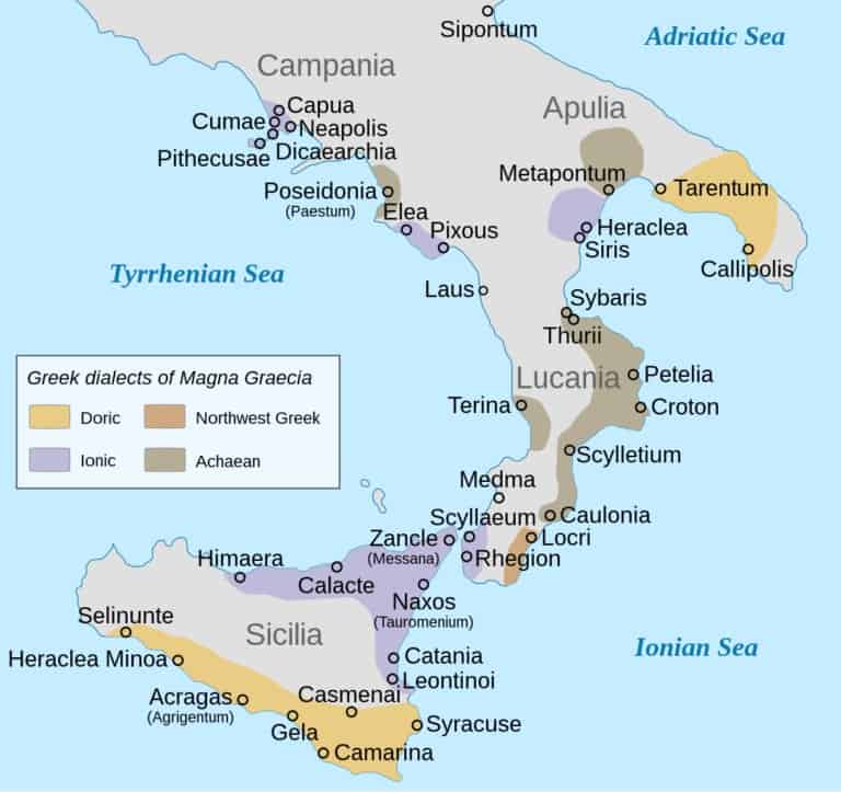 Map of Magna Graecia.