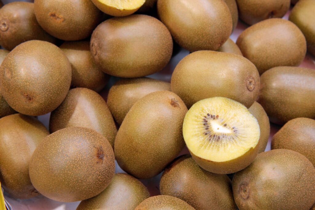 Yellow kiwis, yellow kiwi fruits