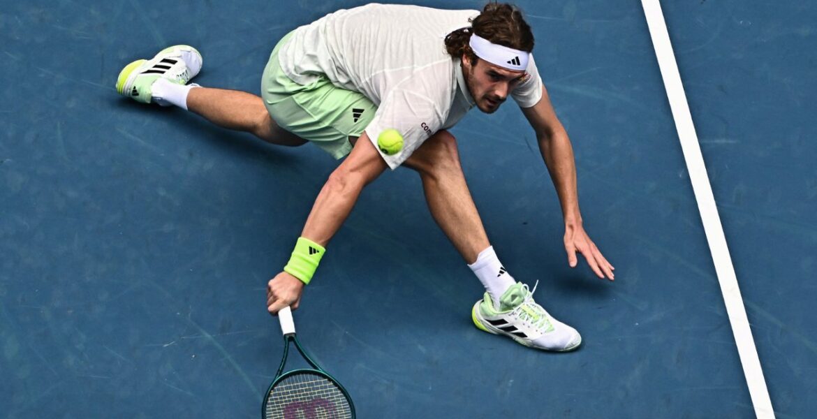 No.7 seed Stefanos Tsitsipas moves past Luca Van Assche 6-3, 6-0, 6-4 to reach the round of 16.