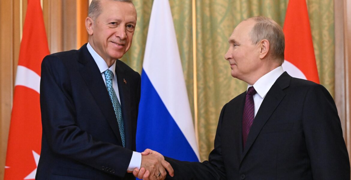 Russian President Vladimir Putin Turkish President Recep Tayyip Erdoğan