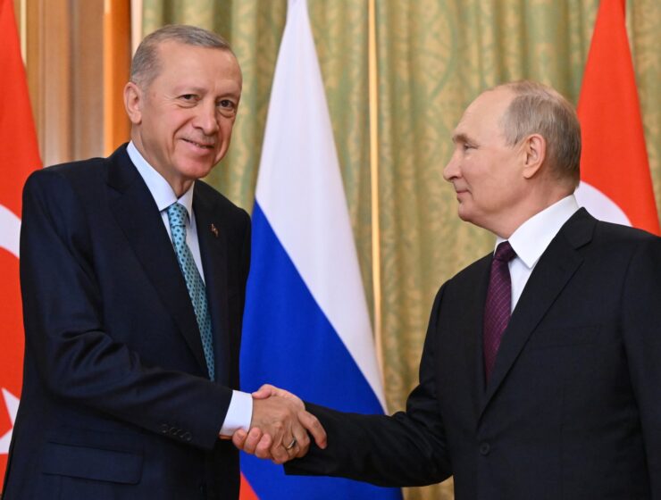 Russian President Vladimir Putin Turkish President Recep Tayyip Erdoğan