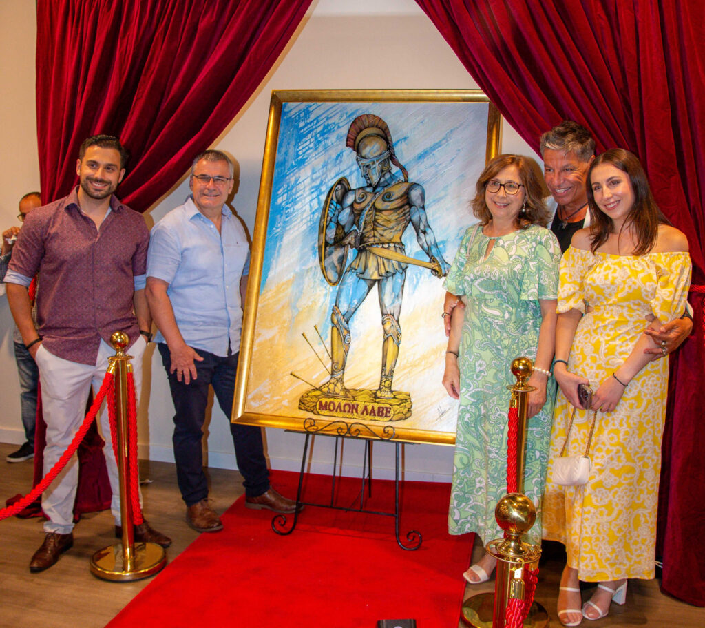 Painting of King Leonidas Unveiled Commemorating the 2500 Year Anniversary of the Battle of Thermopylae