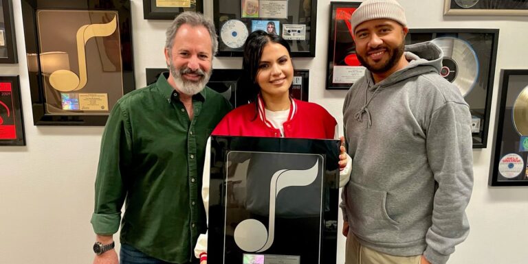 Yesterday was special marking a career milestone for Vassy, receiving my 1st Song Writers Platinum Plaque 💿 from @nmpaorg through my publisher @roynetmusic .. for my record BAD w/ @davidguetta & @showtek hitting Certified RIAA Platinum in the US.