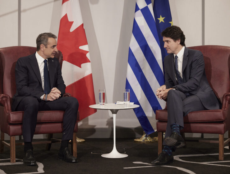 Meeting between Prime Minister Kyriakos Mitsotakis and Canadian Prime Minister Justin Trudeau in Montreal