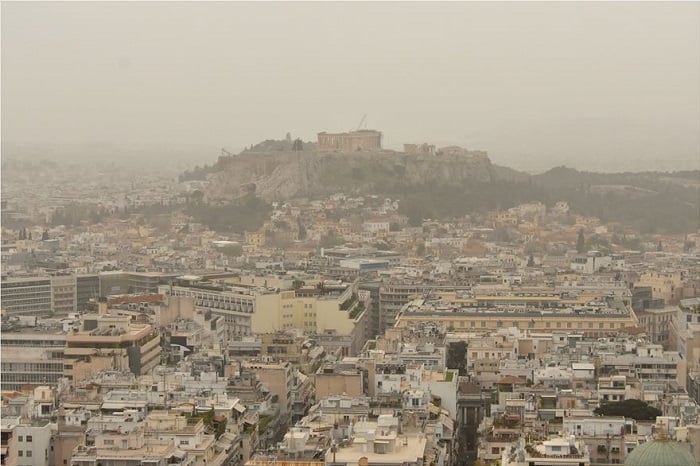 African dust Acropolis Athens