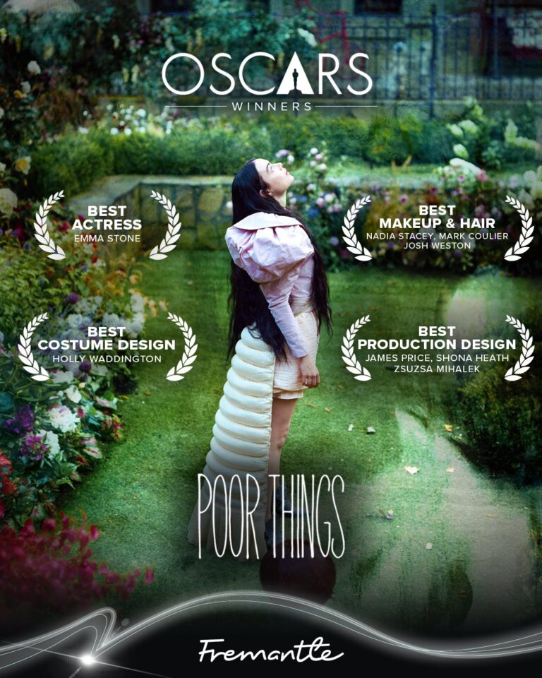 #PoorThings by #YorgosLanthimos takes home four #AcademyAwards, including best actress for #EmmaStone ! Congratulations ✨✨✨