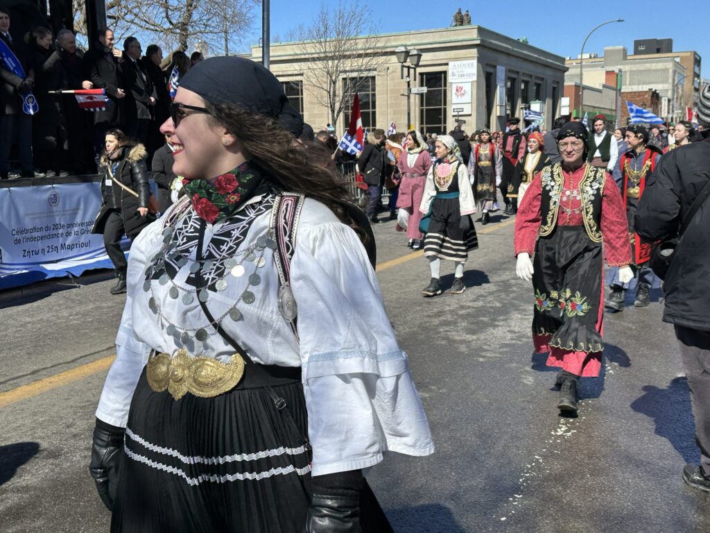 Montreal’s Greek Independence Day parade March 24, 2024. (Anastasia Dextrene, CityNews)