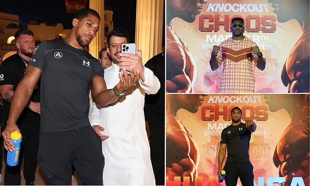  UFC legend Francis Ngannou and Boxing champ Anthony Joshua in Greek Pavilion pre-fight show