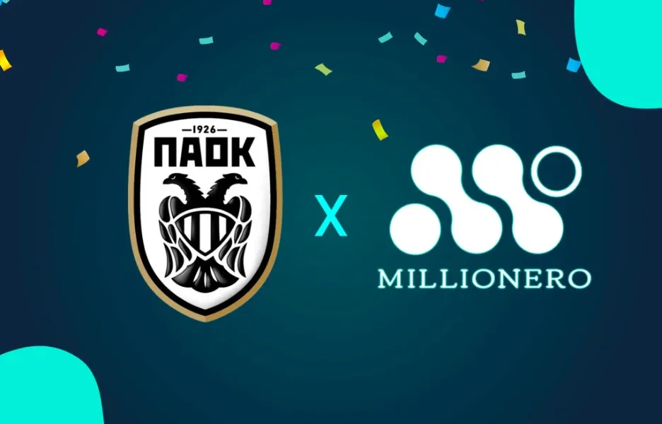 Crypto Exchange Millionero Partners and sleeves Sponsors with Greek Football Club PAOK