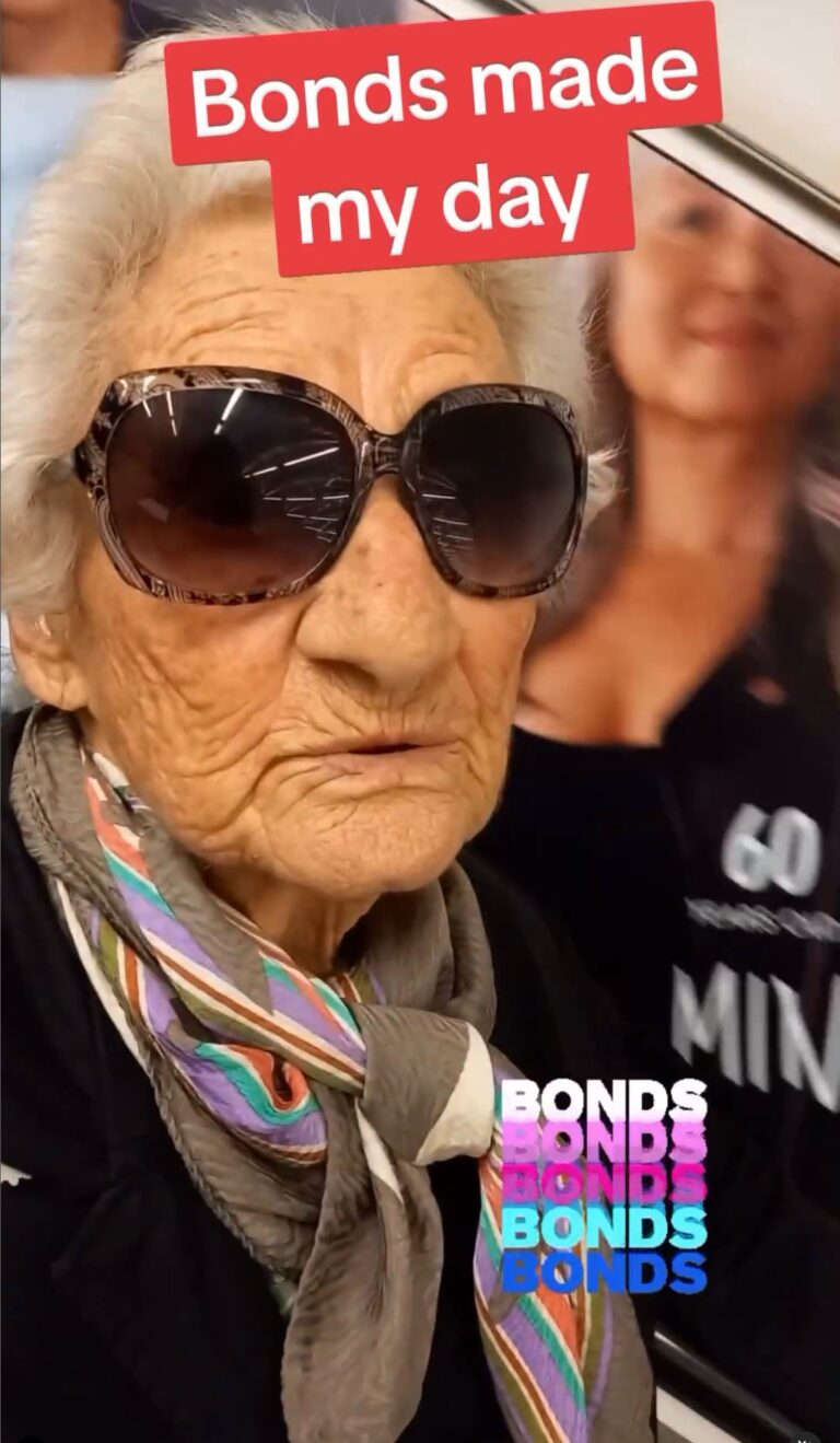 Greek-Aussie Yiayia Dina Stars in Bonds Campaign at 87!