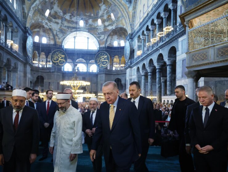 President Recep Tayyip Erdoğan performed Friday prayer at Hagia Sophia Grand Mosque in Istanbul.