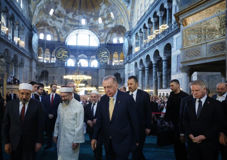 President Recep Tayyip Erdoğan performed Friday prayer at Hagia Sophia Grand Mosque in Istanbul.