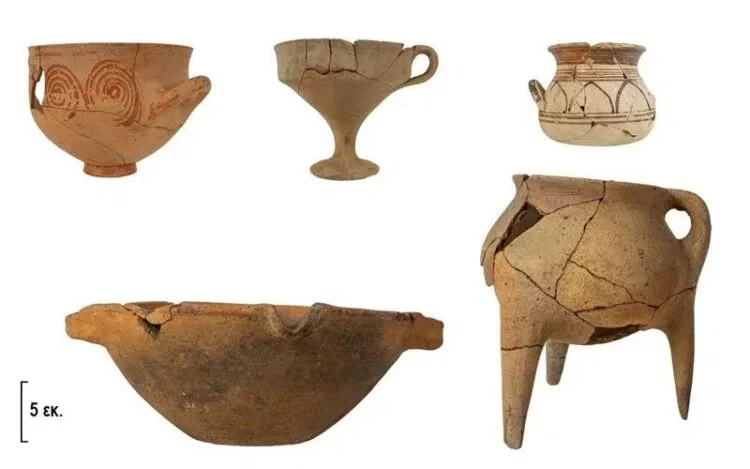 The vessels are dated between 1200–and 1050 BCE. Credit: Greek Ministry of Culture
