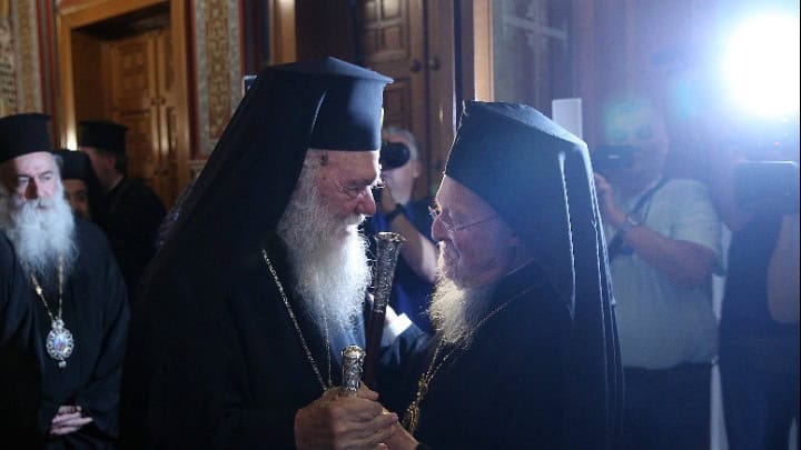 Ecumenical Patriarch Bartholomew Meets Archbishop Ieronymos in Athens