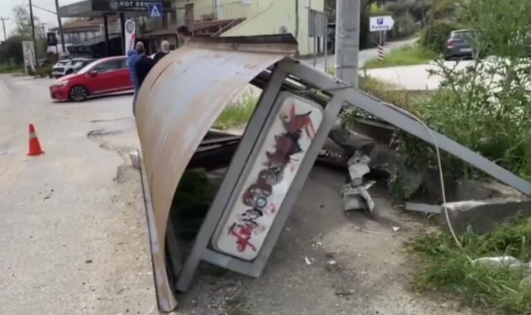 Two Women Killed as Car Crashes into Bus Stop in Veria