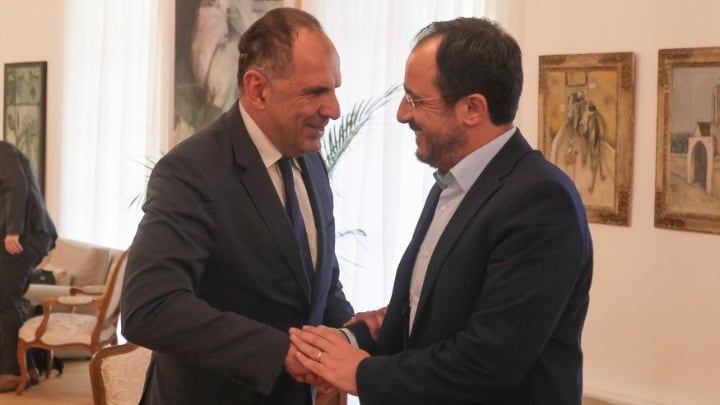 Greek FM Gerapetritis meets with Cyprus President Christodoulides
