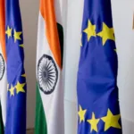 Indian European Union EU Flags