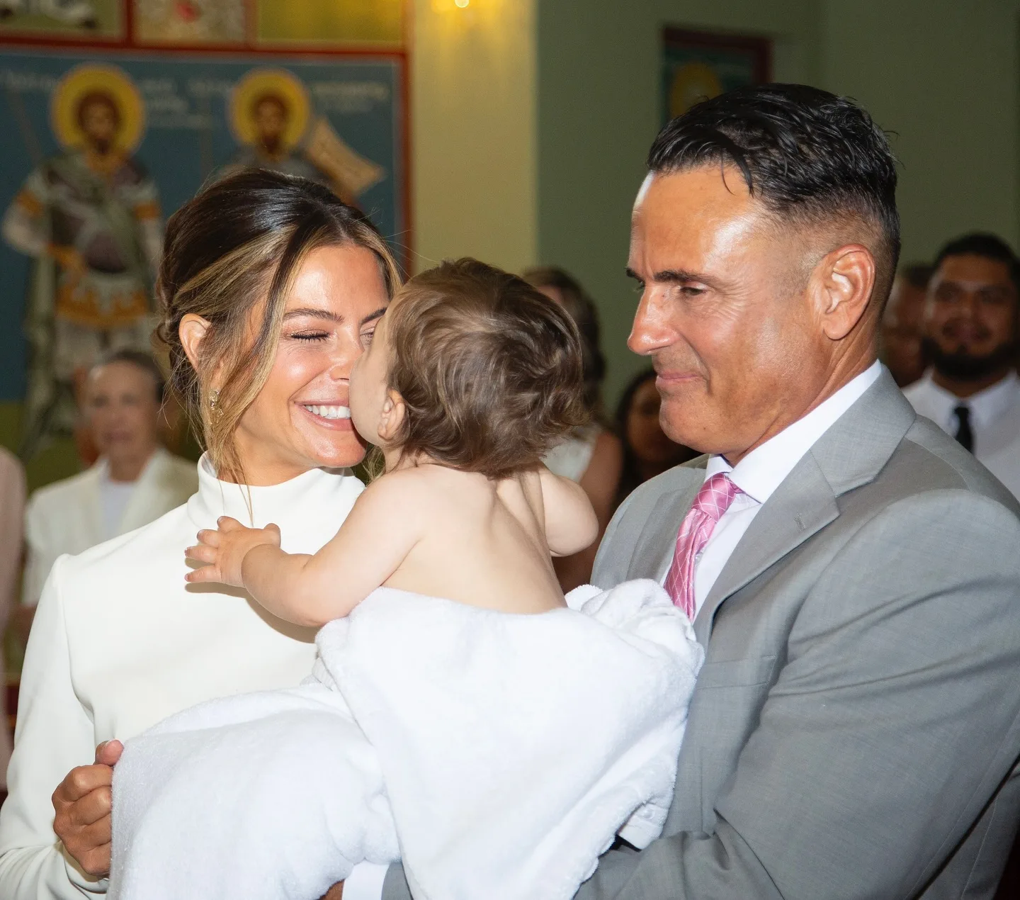 Maria Menounos recently celebrated the christening of her beautiful daughter, Athena, at St. Nectarios Church. Grateful for the miracles associated with the church, Maria chose this special place for the ceremony