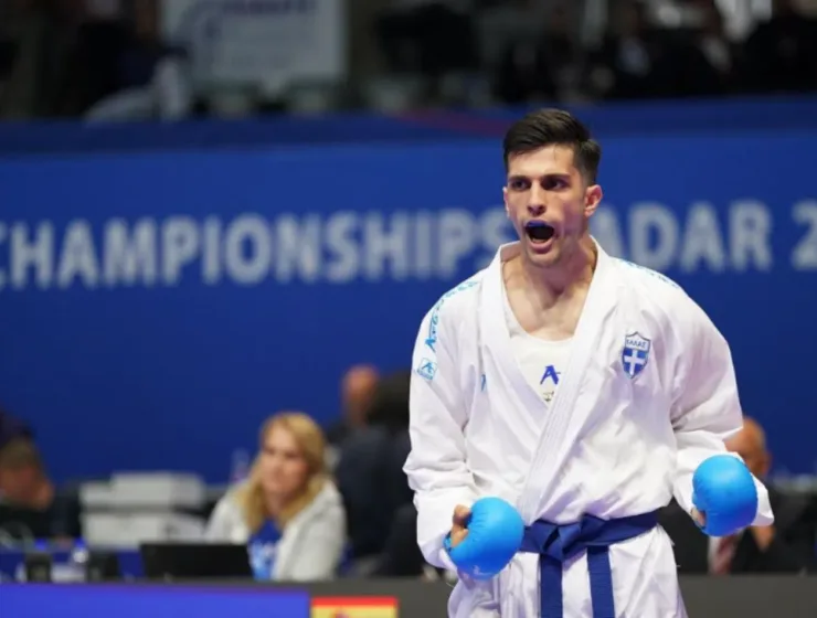 Greek athlete Konstantinos Mastrogiannis wins gold in European karate championships. Credit Konstantinos Mastrogiannis Instagram 1392x949.png