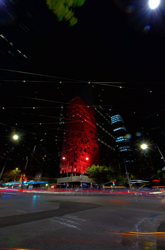 Greek Centre Glows in Red for Pontian Genocide