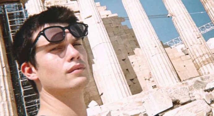 Nicholas Galitzine Chased by a Hundred Schoolgirls in Greece