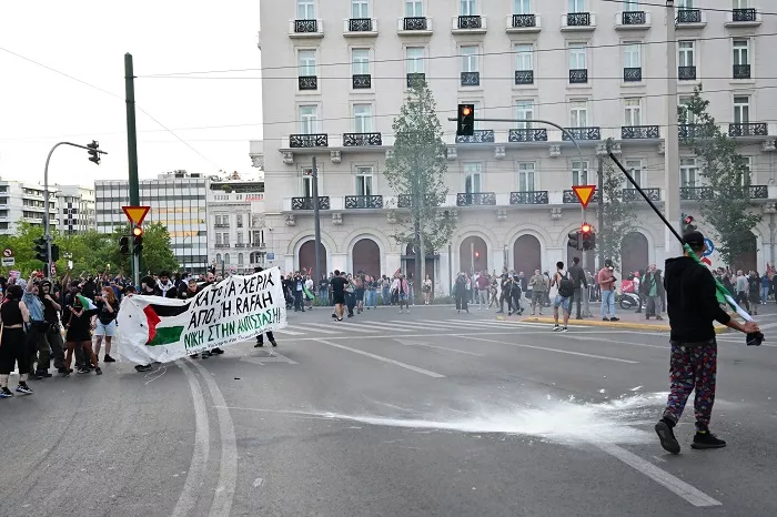 Pro-Palestinian Rally in Athens: Demonstrators Voice Solidarity Amidst Escalating Conflict