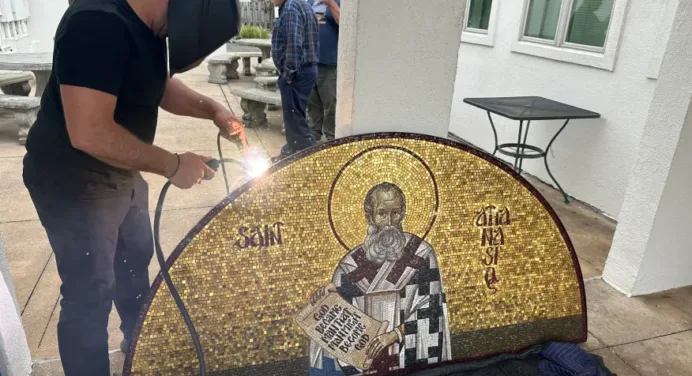 Greek Orthodox Monk Transforms Alabama Church with Majestic Mosaic Masterpiece