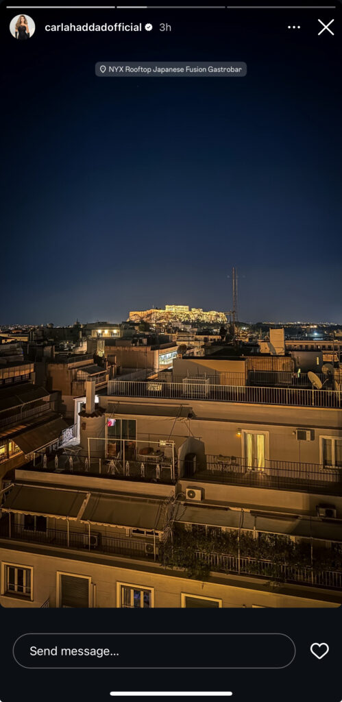 Lebanese TV Presenter Carla Haddad Shares Emotional Post During Trip to Greece