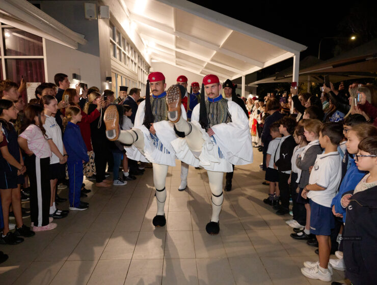Parish of St. Ioannis Greek Orthodox Church in Parramatta with the Greek Presidential Guard (Evzones)