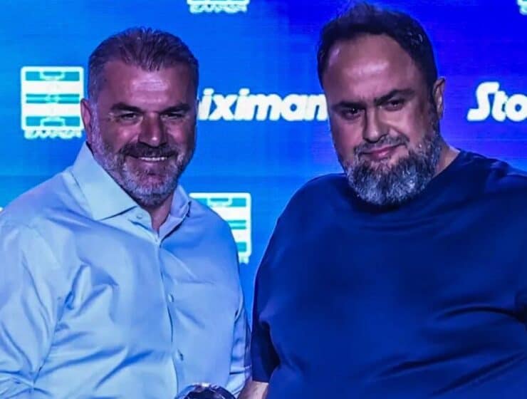 Ange Postecoglou and Marinakis