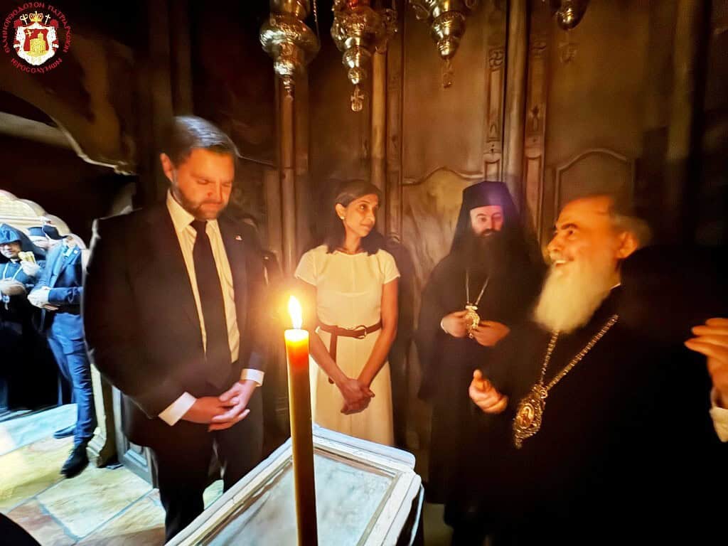 His Beatitude Theophilos III Receives US Vice President JD Vance at the Church of the Holy Sepulchre 7