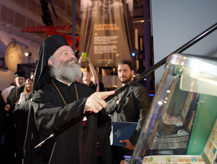 Lina Mendoni honors Makarios of Australia history quote at cultural event