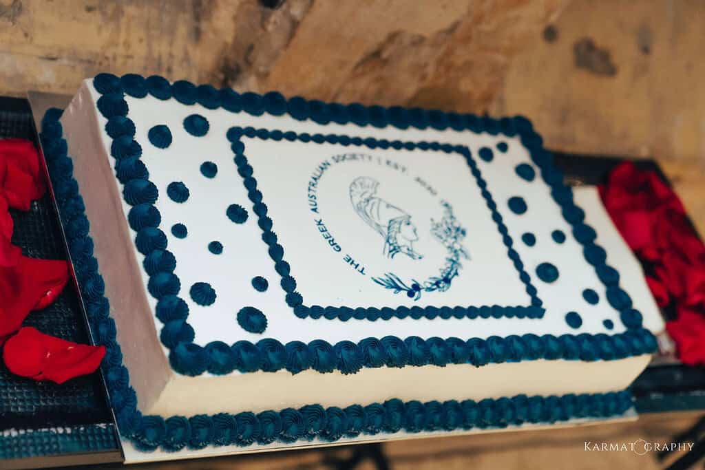 Cake cutting ceremony Greek-Australian Society 5th Anniversary Ball