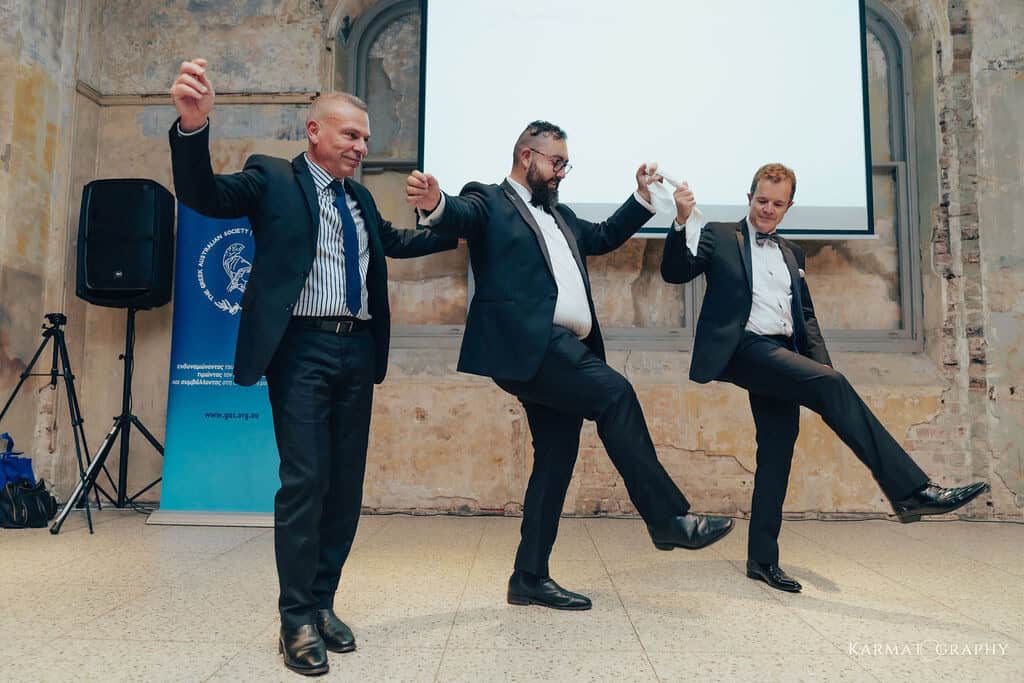 Guests dancing at Greek-Australian Society anniversary event