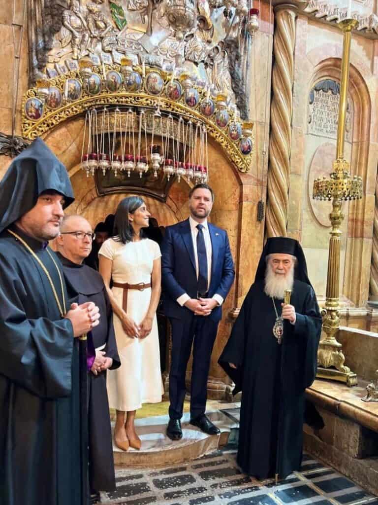 His Beatitude Theophilos III Receives US Vice President JD Vance at the Church of the Holy Sepulchre 6