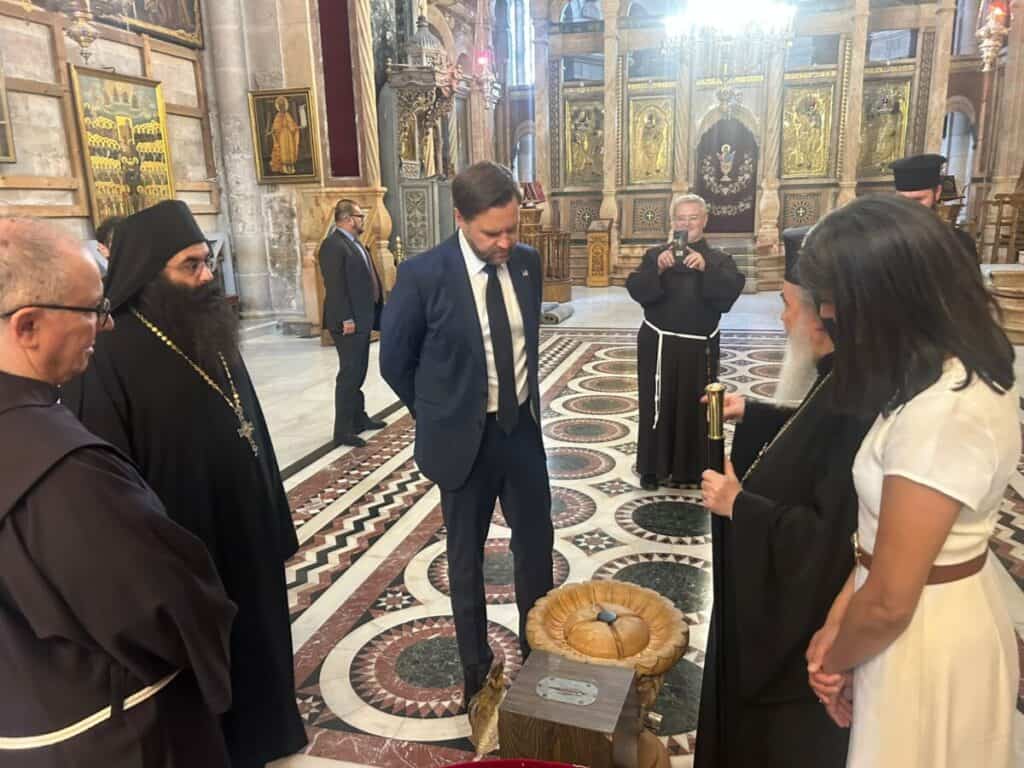 His Beatitude Theophilos III Receives US Vice President JD Vance at the Church of the Holy Sepulchre