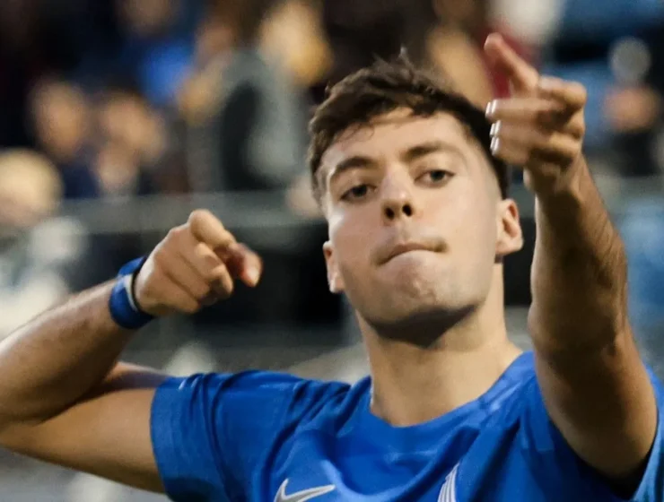 Stefanos Tzimas celebrates in his usual way Eurokinissi Sports