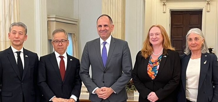 Australian Ambassador Alison Duncan met Greek Foreign Minister George Gerapetritis alongside IP4 partners (Japan, Korea, New Zealand) in Athens to discuss NATO-Indo-Pacific cooperation, regional developments, and their implications for Greece and the Alliance. A key diplomatic exchange on shared security challenges.