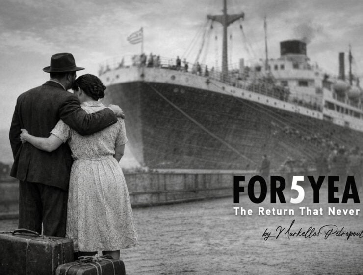 "Greek Cypriot migration Australia: Migrants aboard ship like Patris in 'FOR 5 YEARS – The Return That Never Came' documentary archival photo"