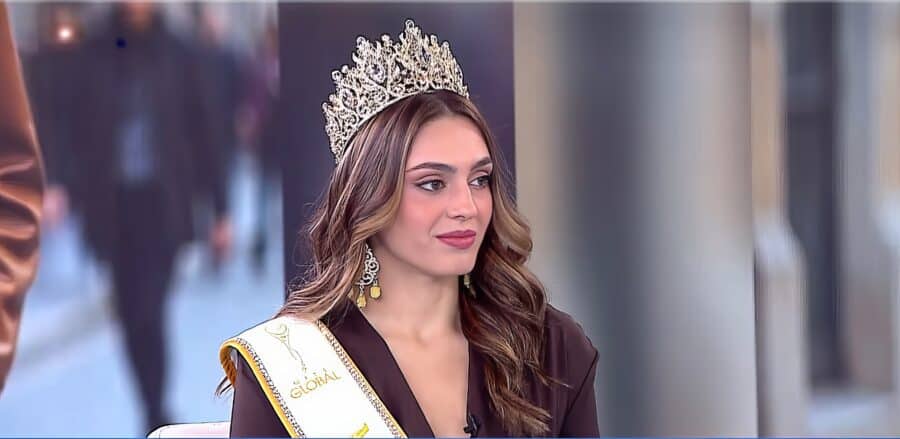 Ioanna Skoula interview portrait as Miss Global Greece 2026