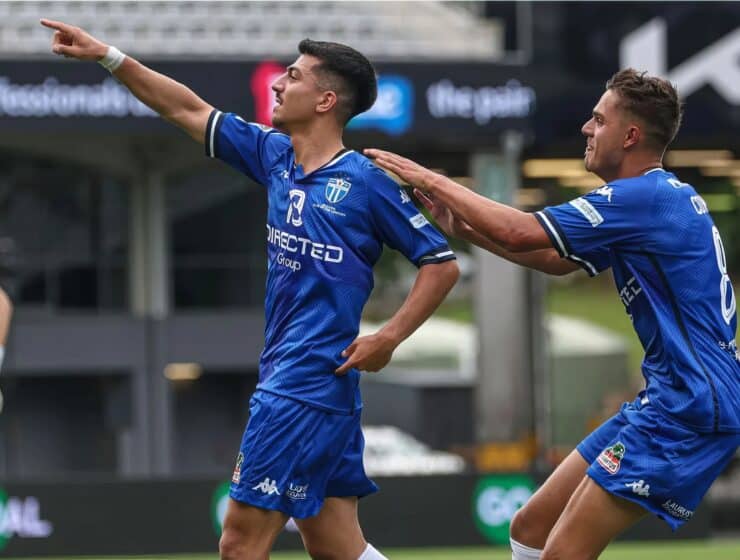 Hellas team jubilation after dramatic South Melbourne Tahiti win