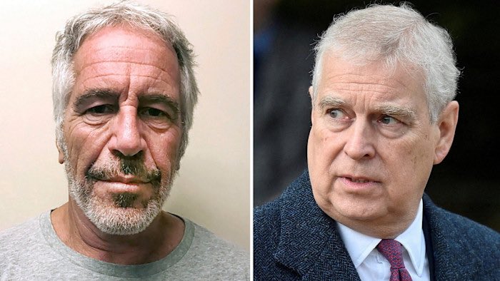 Six unmarked police cars with plain clothed officers arrive at Andrew Mountbatten-Windsor's home on his 66th birthday