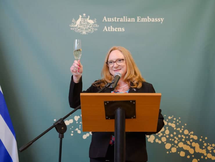 Guests celebrate Australia Day Athens 2026 at Australian Embassy
